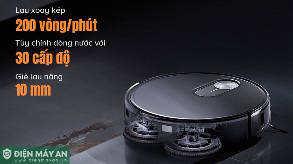 Robot hút bụi lau nhà Roborock Q Revo Slim - Đen